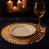 PODKŁADKA NA STÓŁ MATA OKRĄGŁA 38cm - złoty