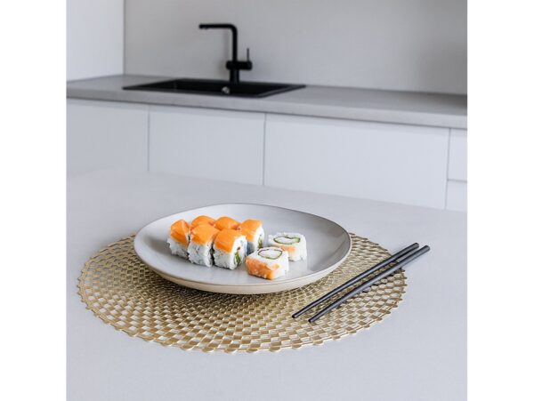 PODKŁADKA NA STÓŁ MATA OKRĄGŁA 38cm - złoty