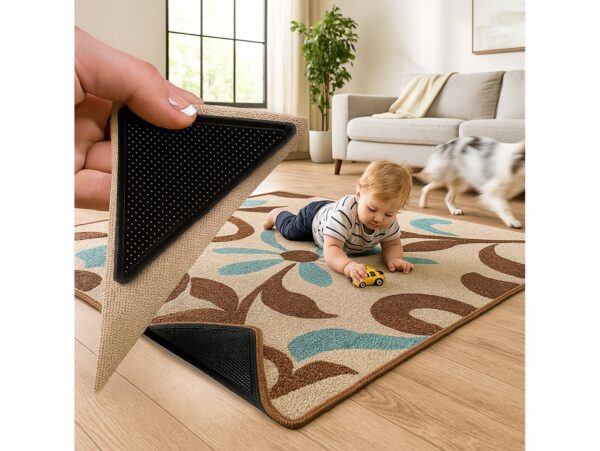 PODKŁADKI ANTYPOŚLIZGOWE POD DYWAN WYKŁADZINA 4szt