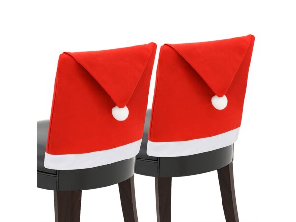 POKROWIEC NA KRZESŁO CZAPKA MIKOŁAJA - czerwony
