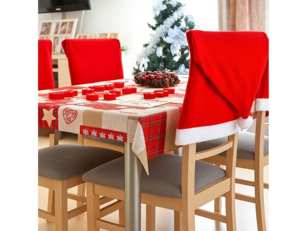 POKROWIEC NA KRZESŁO CZAPKA MIKOŁAJA - czerwony