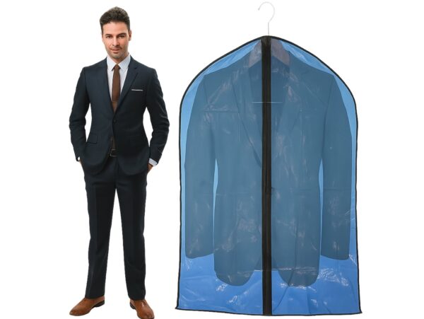 POKROWIEC NA ODZIEŻ GARNITUR 60x90 - niebieski