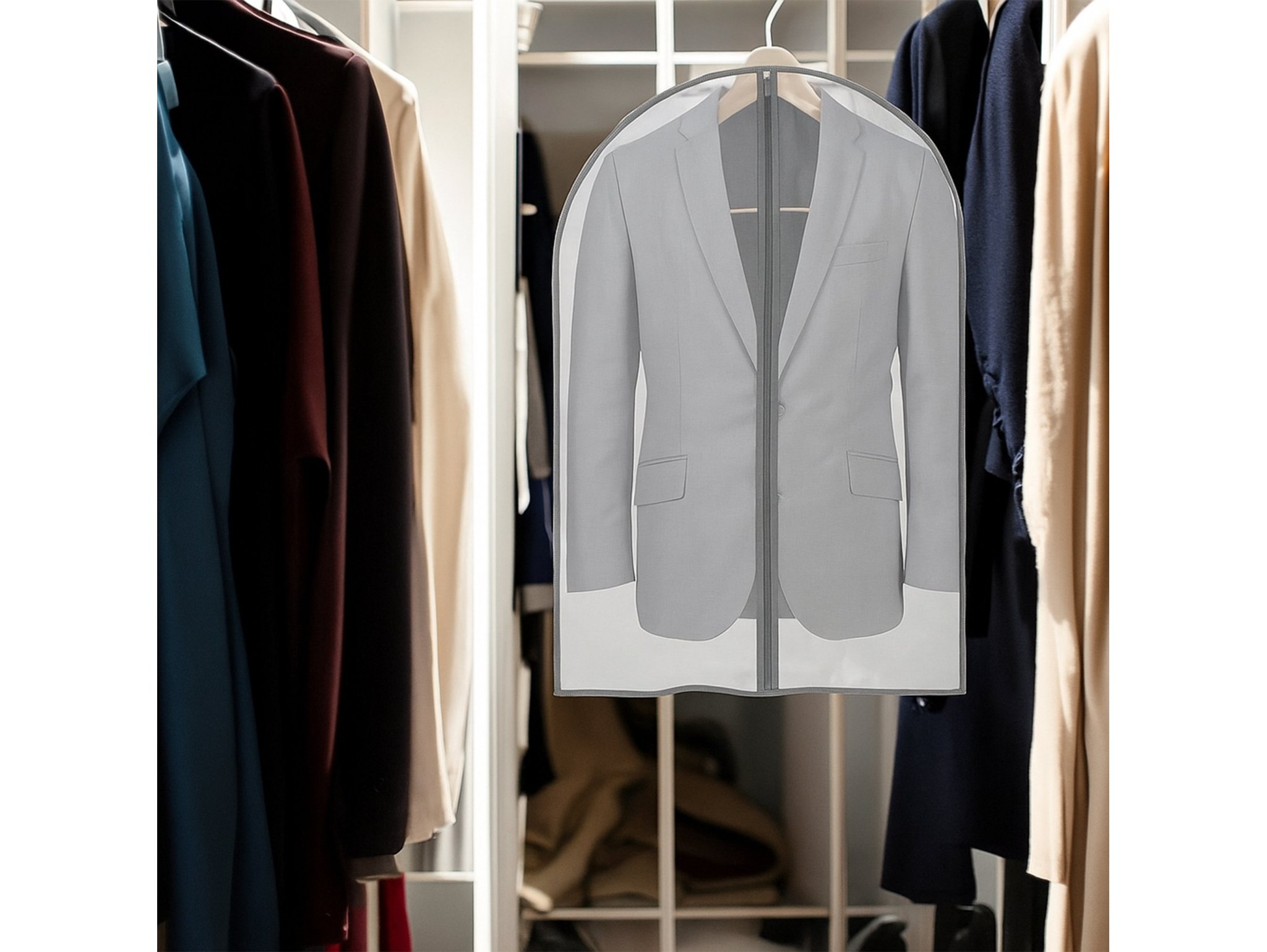 POKROWIEC NA ODZIEŻ GARNITUR 60x90 - przezroczysty