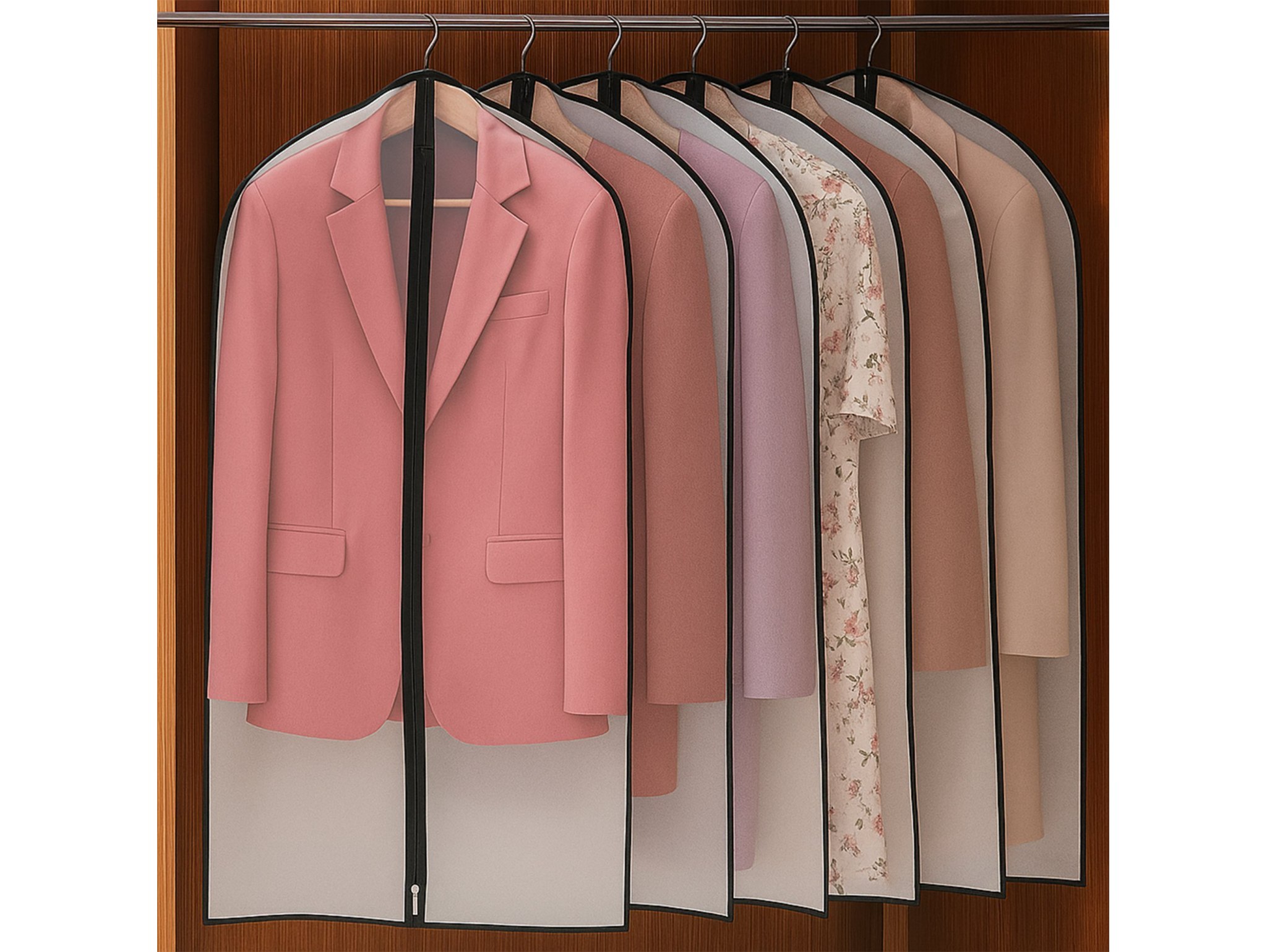 POKROWIEC NA ODZIEŻ GARNITUR 60x90 - przezroczysty