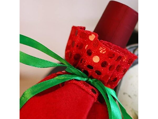 POKROWIEC UBRANKO NA BUTELKĘ ŚWIĄTECZNE - bałwan