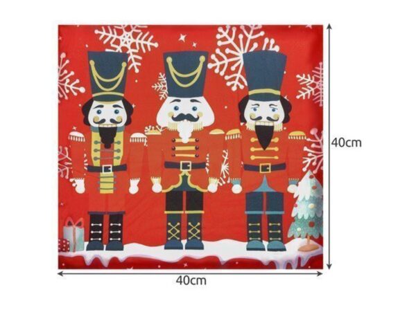 POSZEWKA DEKORACYJNA ŚWIĄTECZNA 40X40 - dziadki do orzechów