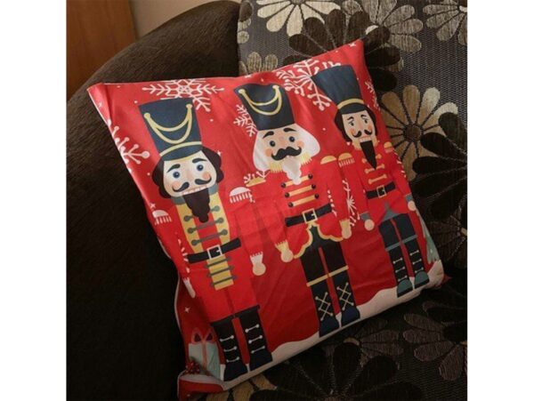 POSZEWKA DEKORACYJNA ŚWIĄTECZNA 40X40 - dziadki do orzechów