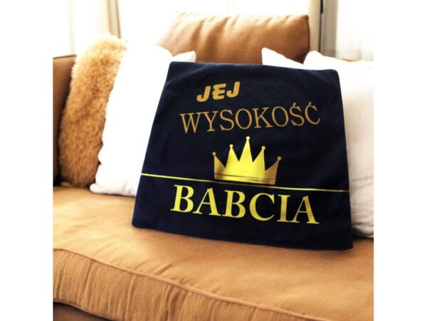 POSZEWKA NA PODUSZKĘ NA DZIEŃ BABCI 40x40 - jej wysokość babcia