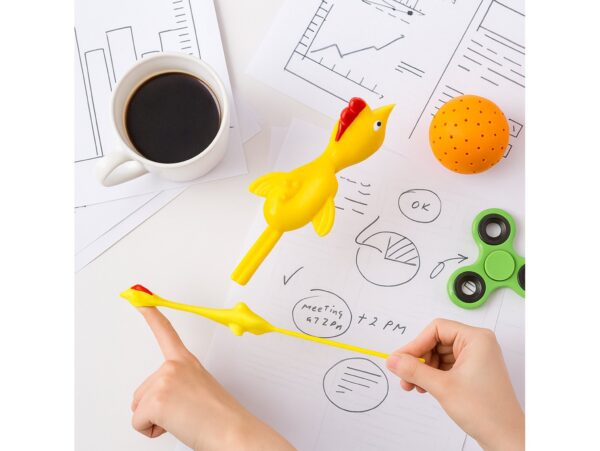 PROCA KURCZAK KATAPULTA ZABAWKA ATYSTRESOWA GRA