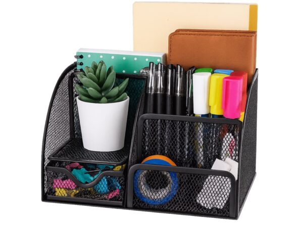 PRZYBORNIK NA BIURKO METALOWY