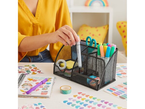 PRZYBORNIK NA BIURKO METALOWY