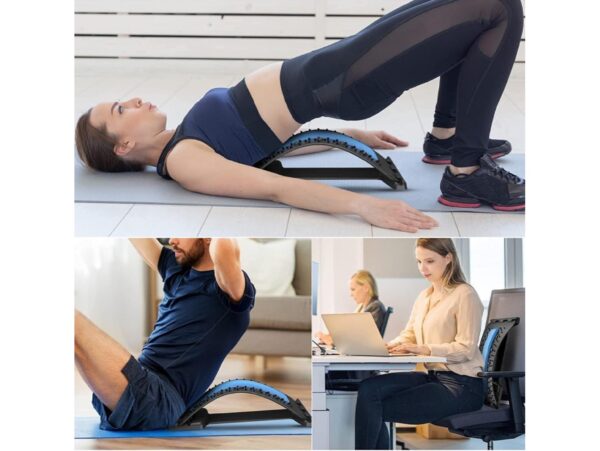 PRZYRZĄD DO ROZCIĄGANIA PLECÓW MASAŻER - niebieski