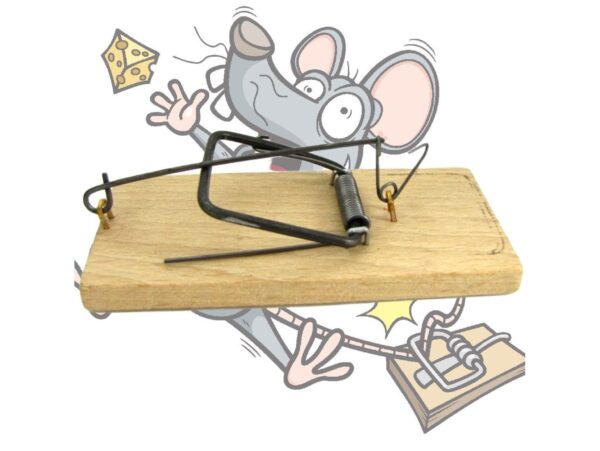 PUŁAPKA ŁAPKA NA MYSZY TRADYCYJNA SILNA DREWNIANA