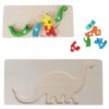 PUZZLE KLOCKI DREWNIANE EDUKACYJNE - dinozaur