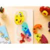 PUZZLE KLOCKI DREWNIANE EDUKACYJNE - papuga