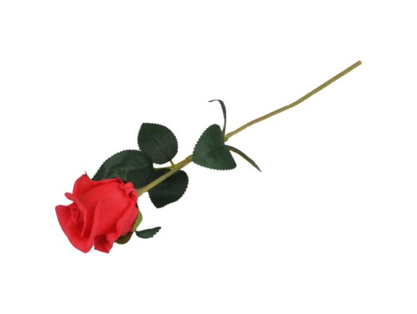 RÓŻA SZTUCZNA POJEDYNCZA REAL TOUCH 40CM (kwiat 6x5,5 cm) - czerwony