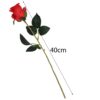 RÓŻA SZTUCZNA POJEDYNCZA REAL TOUCH 40CM (kwiat 6x5,5 cm) - czerwony
