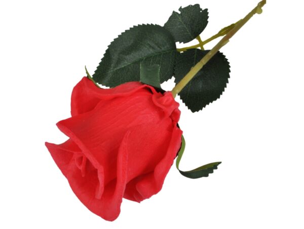 RÓŻA SZTUCZNA POJEDYNCZA REAL TOUCH 40CM (kwiat 6x5,5 cm) - czerwony