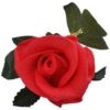 RÓŻA SZTUCZNA POJEDYNCZA REAL TOUCH 40CM (kwiat 6x5,5 cm) - czerwony
