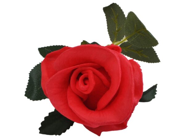 RÓŻA SZTUCZNA POJEDYNCZA REAL TOUCH 40CM (kwiat 6x5,5 cm) - czerwony