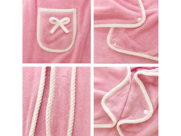 RĘCZNIK DAMSKI SZLAFROK - różowy