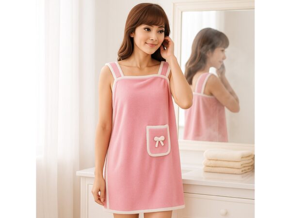 RĘCZNIK DAMSKI SZLAFROK - różowy