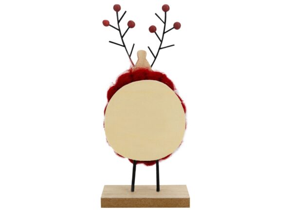 RENIFER DREWNIANY FIGURKA DEKORACYJNA 18CM