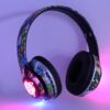 SŁUCHAWKI BEZPRZEWODOWE BLEUTTOTH RGB GAMING 200mAh - okrągłe