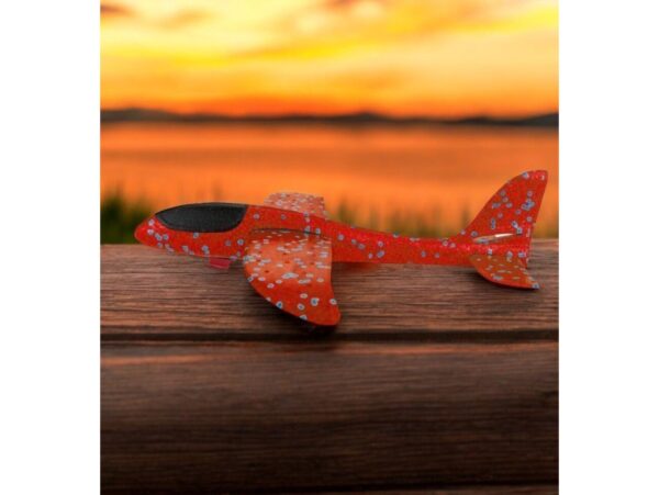 SAMOLOT STYROPIANOWY Z WYRZUTNIĄ - czerwony