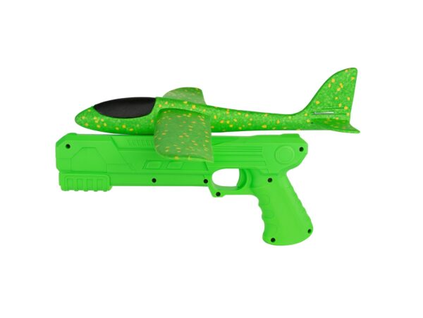 SAMOLOT STYROPIANOWY Z WYRZUTNIĄ - zielony