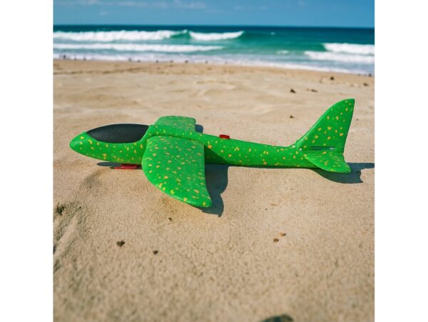 SAMOLOT STYROPIANOWY Z WYRZUTNIĄ - zielony