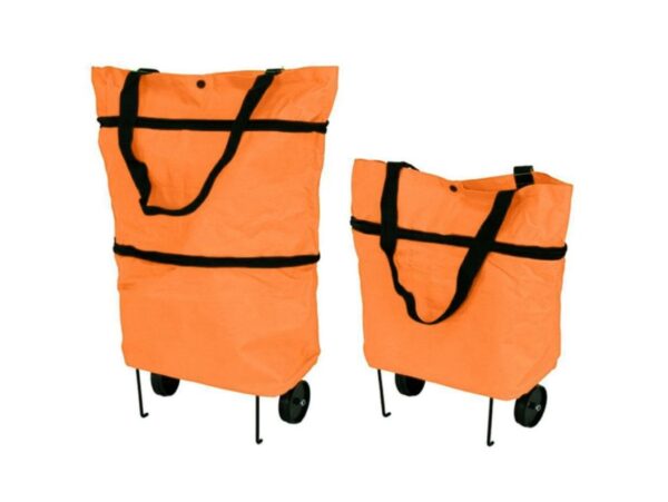 SKŁADANA TORBA NA KÓŁKACH - pomarańczowy
