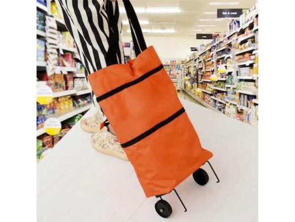 SKŁADANA TORBA NA KÓŁKACH - pomarańczowy