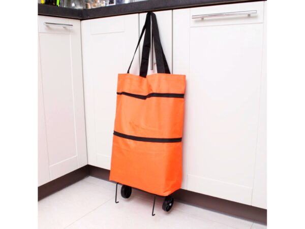 SKŁADANA TORBA NA KÓŁKACH - pomarańczowy