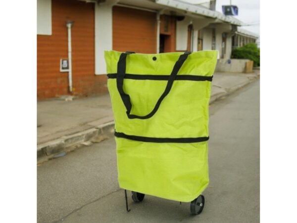 SKŁADANA TORBA NA KÓŁKACH - zielona