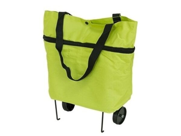 SKŁADANA TORBA NA KÓŁKACH - zielona