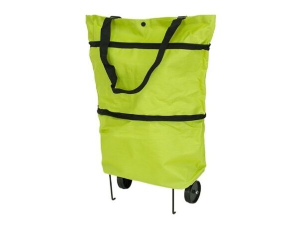 SKŁADANA TORBA NA KÓŁKACH - zielona