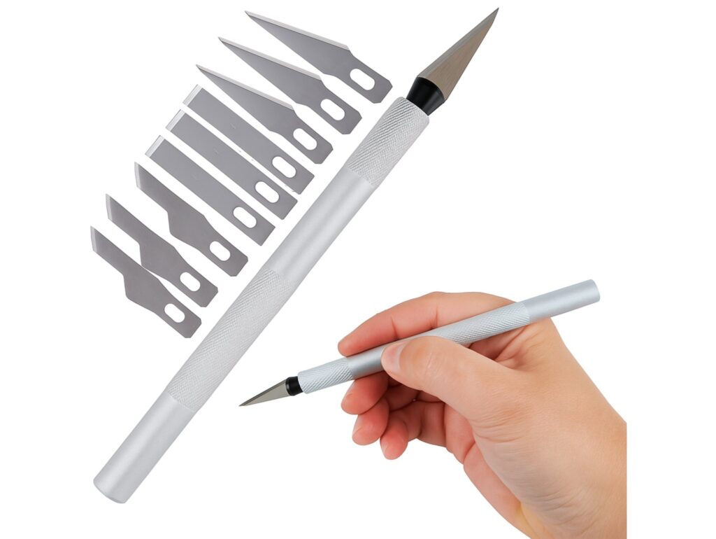 SKALPEL NOŻYK MODELARSKI 9 OSTRZY - 3 rodzaje ostrzy