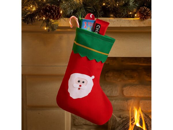 SKARPETA ŚWIĄTECZNA NA PREZENTY - głowa mikołaja