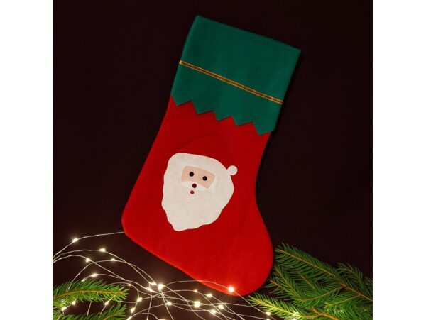 SKARPETA ŚWIĄTECZNA NA PREZENTY - głowa mikołaja