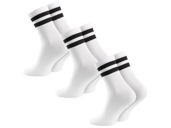 SKARPETY SPORTOWE WYSOKIE 3 PARY 39-44 - biały