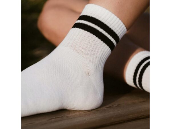 SKARPETY SPORTOWE WYSOKIE 3 PARY 39-44 - biały