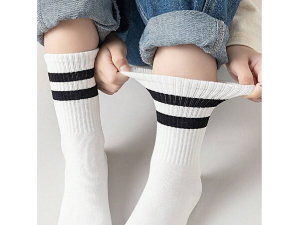 SKARPETY SPORTOWE WYSOKIE 3 PARY 39-44 - biały