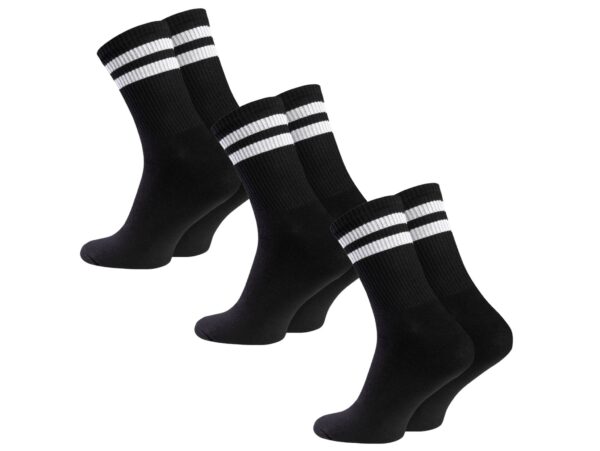 SKARPETY SPORTOWE WYSOKIE 3 PARY 39-44 - czarny