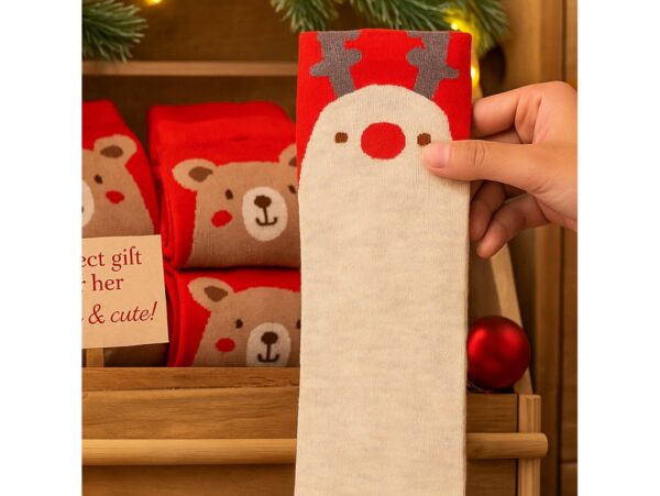 SKARPETY ŚWIĄTECZNE DAMSKIE - renifery