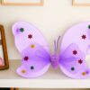 SKRZYDŁA MOTYLA ŚWIECĄCE ZESTAW DLA DZIECI 3el - fioletowy