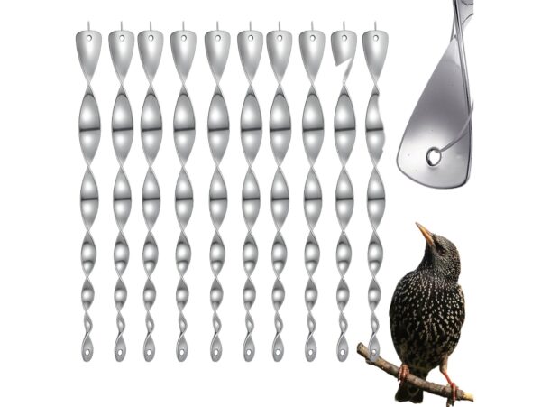 SPIRALA WIATROWA ODSTRASZACZ PTAKÓW 30cm 10SZT