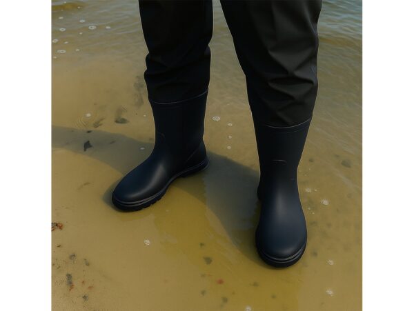 SPODNIE WĘDKARSKIE WODERY SPODNIOBUTY 45 WKŁADKA 28.5CM - czarny