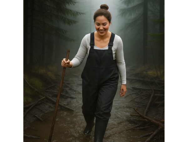 SPODNIE WĘDKARSKIE WODERY SPODNIOBUTY 45 WKŁADKA 28.5CM - czarny