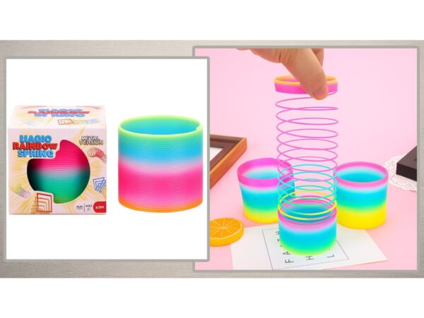 SPRĘŻYNA MAGICZNA TĘCZOWA SPRĘŻYNKA MAGIC KOLOROWA